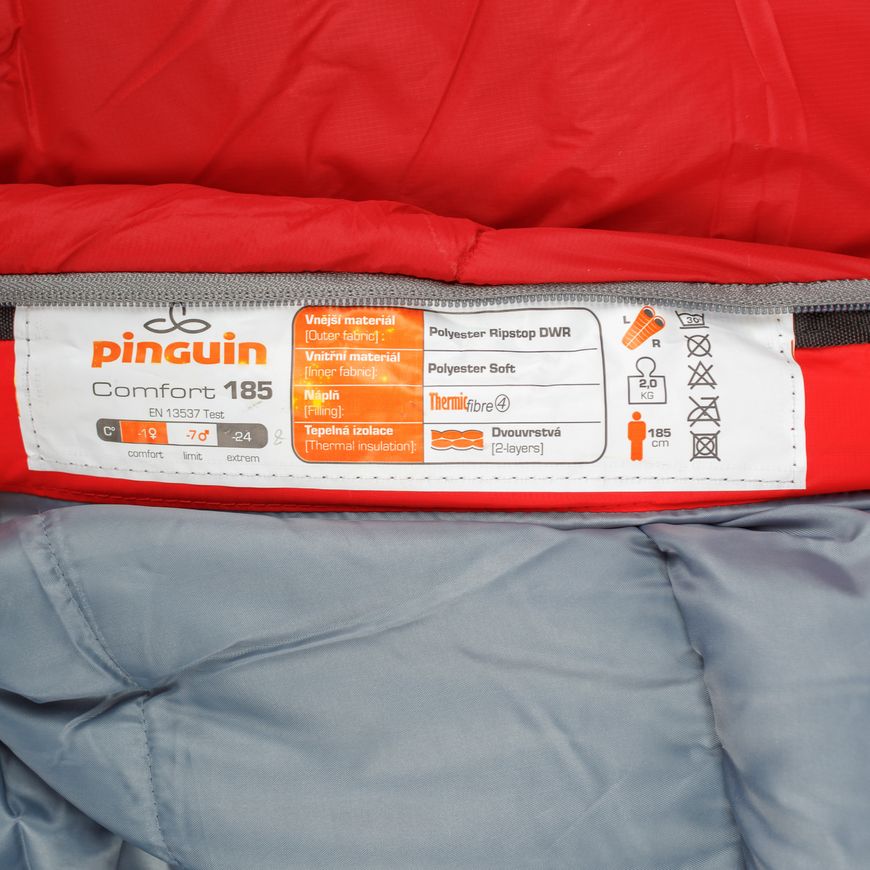 Спальний мішок Pinguin Comfort PFM (-1/-7°C), 185 см - Left Zip, Khaki (PNG 234145)