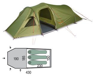 Намет тримісний Pinguin Storm 3 Dural, Green (PNG 147.3)