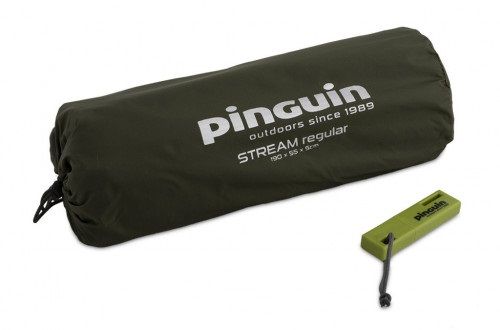 Надувной коврик Pinguin Stream Regular, 190x55x5см, Khaki