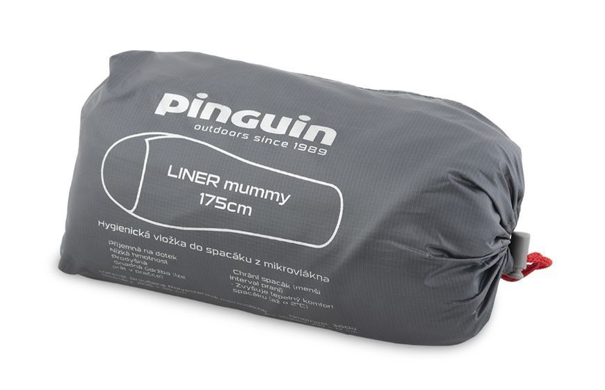 Вкладиш у спальний мішок Pinguin Liner Mummy 175 см, Grey (PNG 246780)