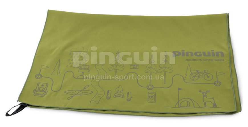 Полотенце Pinguin Micro Towel, Map/Green, M - 40х80 см (PNG 672343) 2021