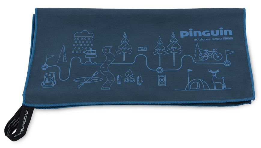 Рушник Pinguin Micro Towel, Map/Blue, L - 60x120 см (PNG 672251) 2021